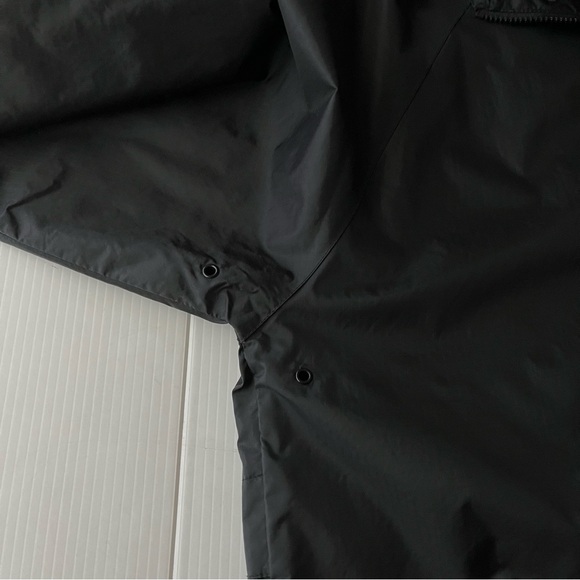 Geoffrey Beene Full Zip Snap Up Hooded Lightweight Windbreaker Black Size Medium - Picture 8 of 16